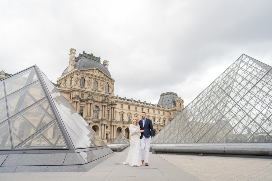 Louvre pyramid perfect Paris elopement