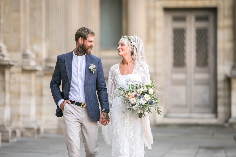 boho elopement louvre