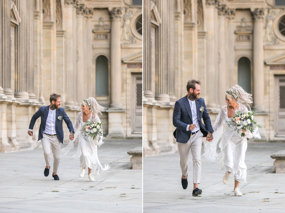 bride groom paris louvre