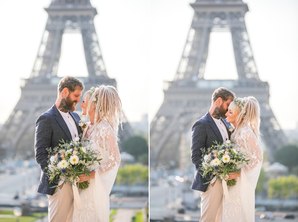 wedding elopement in Paris Eiffel Tower